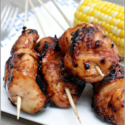 Sweet Maple Barbecue Chicken Kabobs | summer of the kabobs