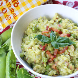 Sweet Pea Risotto with Basil and Pancetta
