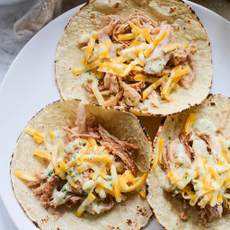 Sweet Pork Tacos with Cilantro Ranch Dressing