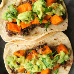 Sweet Potato & Black Bean Tacos {Vegan & Gluten-Free}