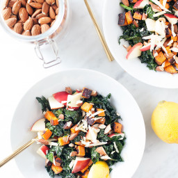 Sweet Potato and Almond Salad with Honey Mustard Dressing