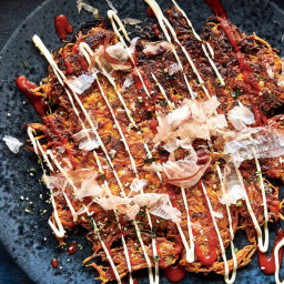 Sweet Potato and Brussels Sprout Okonomiyaki