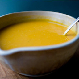 Sweet Potato and Butternut Squash Soup with Ginger