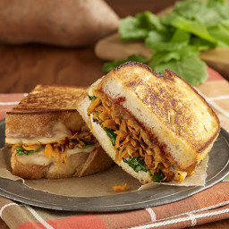 Sweet Potato and Kale Grilled Cheese Sandwiches