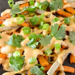 Sweet Potato and Kohlrabi Fries with Spicy Roasted Red Pepper Mayo