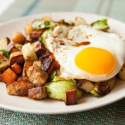 Sweet Potato and Pork Belly Hash