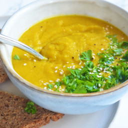 SWEET POTATO and RED LENTIL SOUP