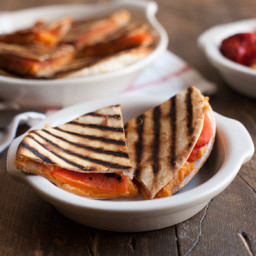 Sweet Potato and Roasted Red Pepper Quesadillas