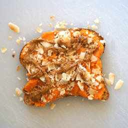 Sweet Potato & Coconut Toast with Almond Butter Drizzle
