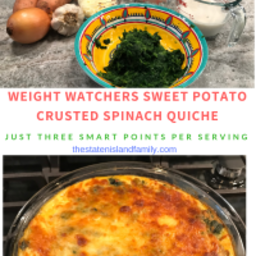 Sweet Potato Crusted Spinach Quiche