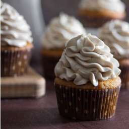 Sweet Potato Cupcakes with Maple Marshmallow Frosting