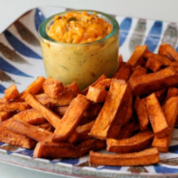 Sweet Potato Fries with Chili Coconut Dip