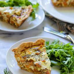 Sweet Potato, Goat Cheese and Rosemary Quiche