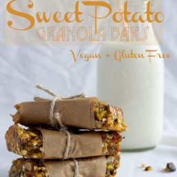 Sweet Potato Granola Bars (Gluten Free + Vegan)