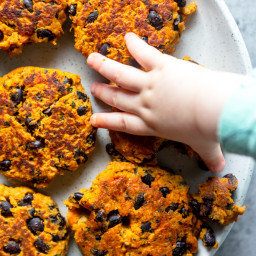 Sweet potato, Kale and Black Bean Patties for Babies and Toddlers