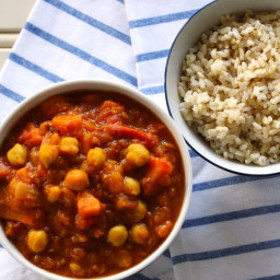 Sweet Potato, Lentil and Chickpea Curry