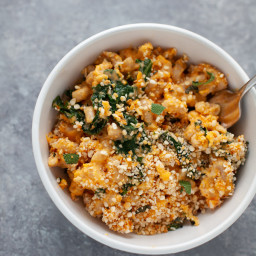 Sweet Potato Mac and Cheese with Kale (with Sage Breadcrumbs) 