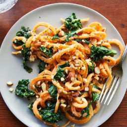 Sweet Potato Noodles with Almond Sauce