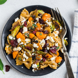 Sweet Potato Pasta with Brussels Sprouts