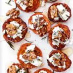 Sweet Potato "Crostini" with Blue Cheese and Honey