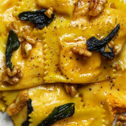 Sweet Potato Ravioli with Brown Butter and Sage