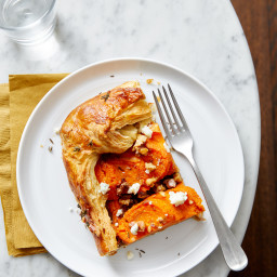 Sweet Potato Tart with Blue Cheese and Caramelized Onions