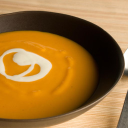 Sweet Potato–Star Anise Soup with Ginger Cream