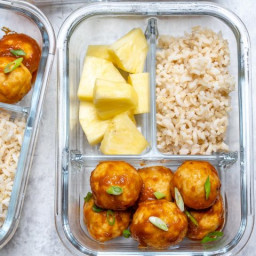 Sweet & Sour Chicken Meatballs for Clean Eating Meal Prep!