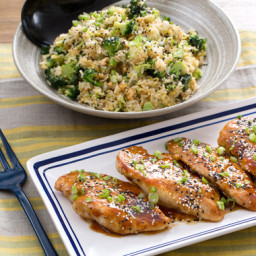 Sweet Soy Chickenwith Broccoli and Cashew Fried Rice
