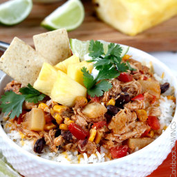 Sweet and Spicy Pineapple Salsa Chicken (Slow Cooker)