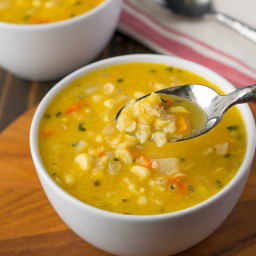 Sweet corn sage soup