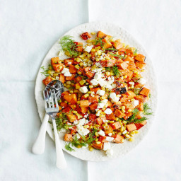 Sweetpotato Corn + Feta Salad