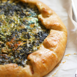 Swiss Chard and Spinach Crostata with Fennel Seed Crust