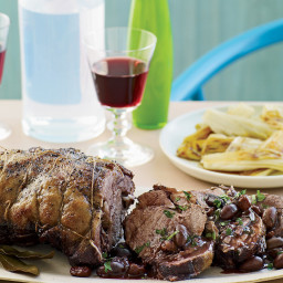 Syrah-Braised Lamb with Olives, Cherries and Endives