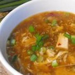 Szechuan-style hot and sour chicken soup