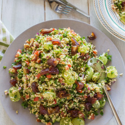 Tabouleh Salad with Parsley, Dates and Grapes