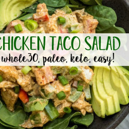 Taco Chicken Salad: Paleo, Whole30, Keto