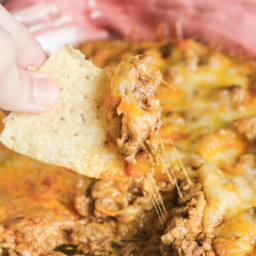 Taco Dip with Meat and Cheese Recipe