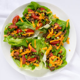 Taco Lettuce Wraps with Cheddar