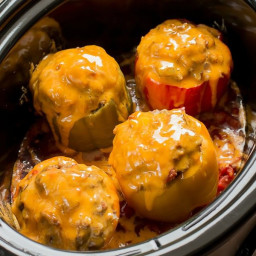 Taco Meat Loaf Stuffed Peppers