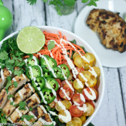 Taco Ranch Grilled Chicken Salad, Whole30 + Paleo