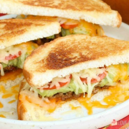 Taco Stuffed Grilled Cheese Sandwich