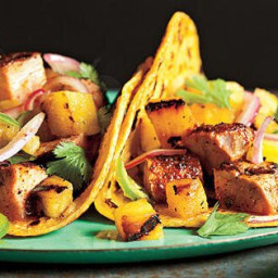 Tacos Al Pastor with Grilled Pineapple Salsa