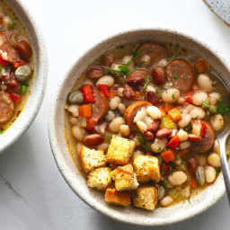 Take the Chill off With This Quick and Easy Bean and Sausage Soup