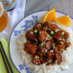 Takeout Style Orange Chicken with Wheat Beer