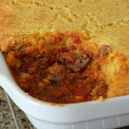 Tamale Pie With Cheese Cornmeal Topping