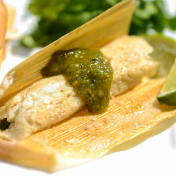 Tamales With Rajas and Oaxacan Cheese