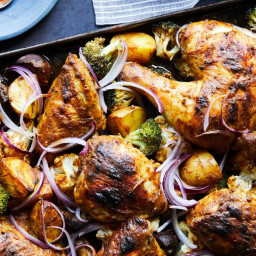 Tandoori Chicken and Vegetable Sheet Pan Supper