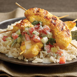 Tandoori Chicken with Spiced Pilaf and Cucumber Riata