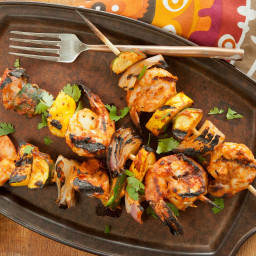 Tandoori-Style Shrimp and Vegetable Kabobs